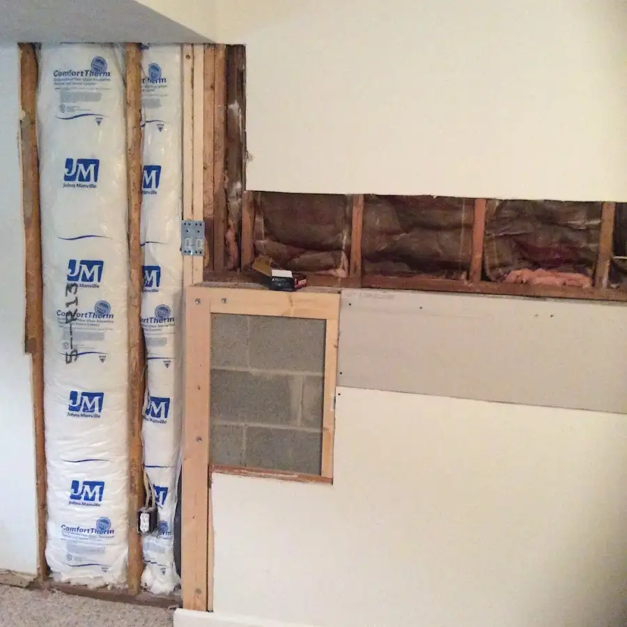 Wall insulation replacement during Structural Drying in Onondaga